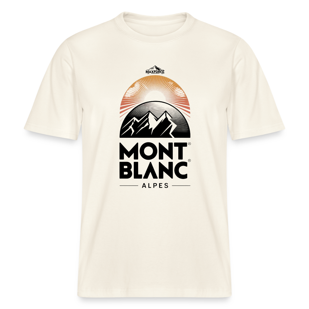 MaxForce Allday Tee - Mont Blanc BLK LOGO - Naturweiß