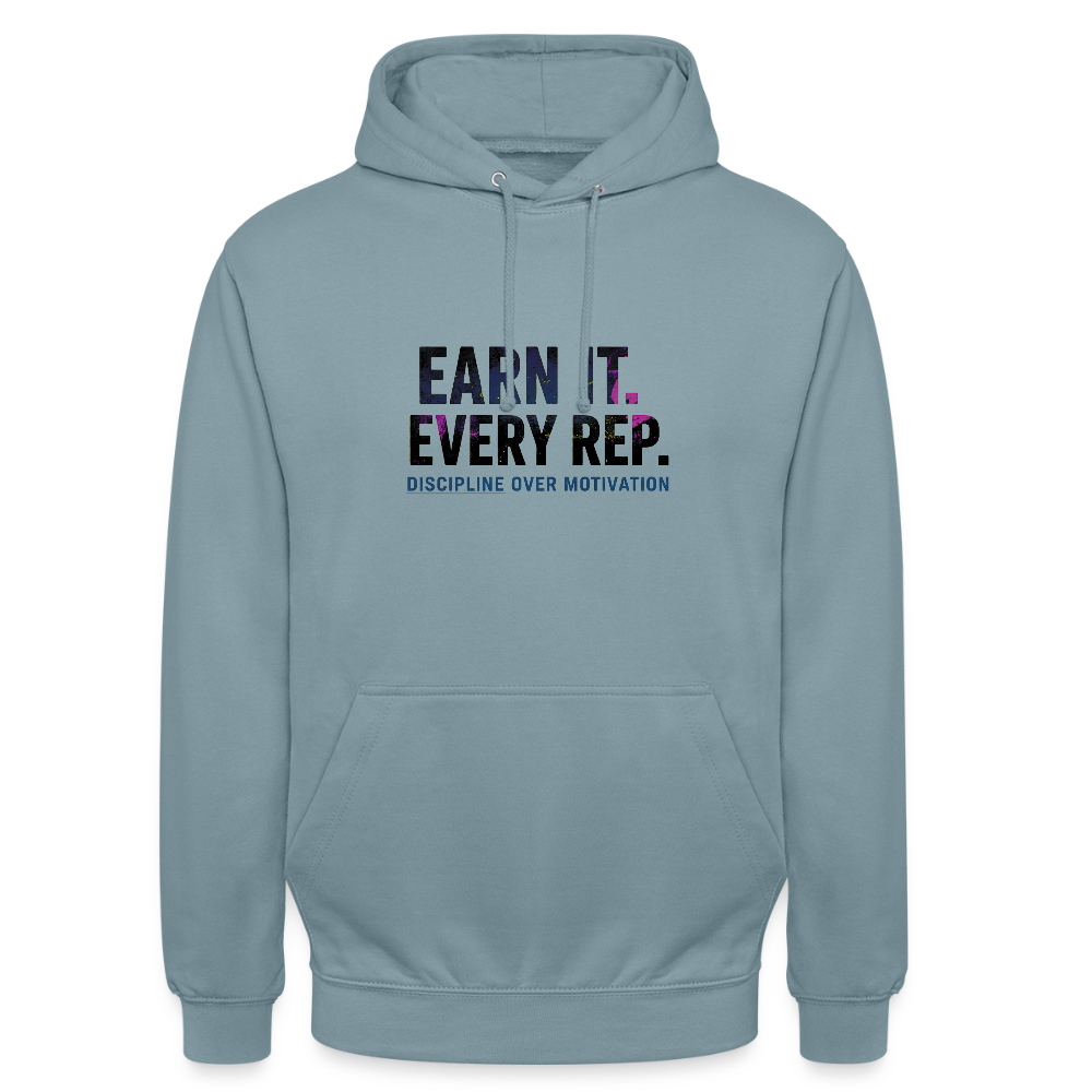 *Limited* Unisex Premium Hoodie "Misty-blue" - stonewash blue
