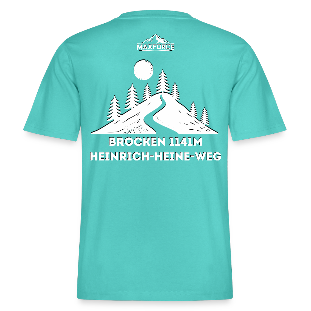 MaxForce Allday Tee - Brocken 1141m WH LOGO - Poolblau