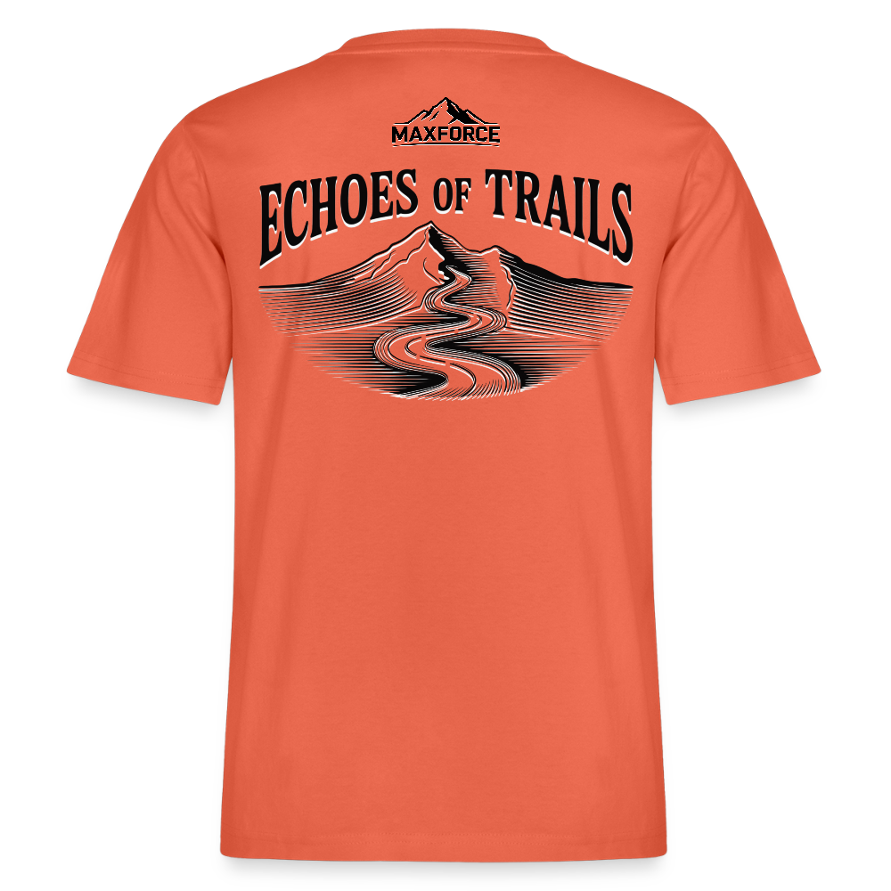 MaxForce Allday Tee - Echoes of Trails Unisex BLK LOGO - Hellrot