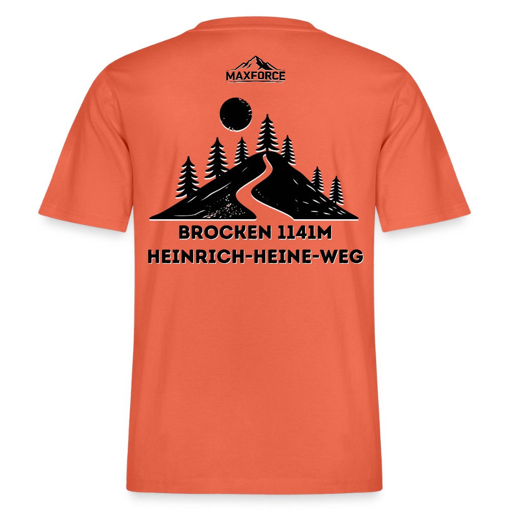 MaxForce Allday Tee - Brocken 1141m BLK LOGO - Hellrot