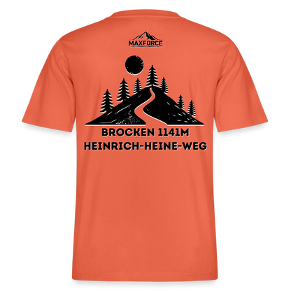 MaxForce Allday Tee - Brocken 1141m BLK LOGO - Hellrot