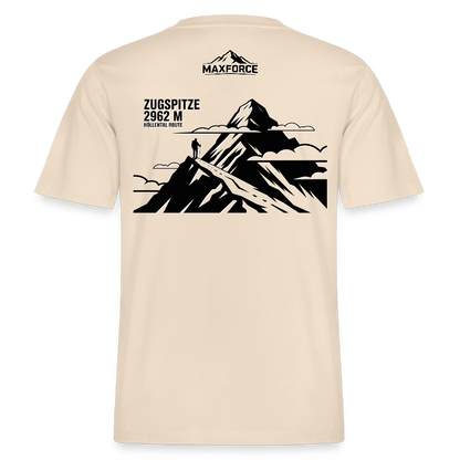 MaxForce Allday Tee - Zugspitze BLK LOGO - Weißgrau