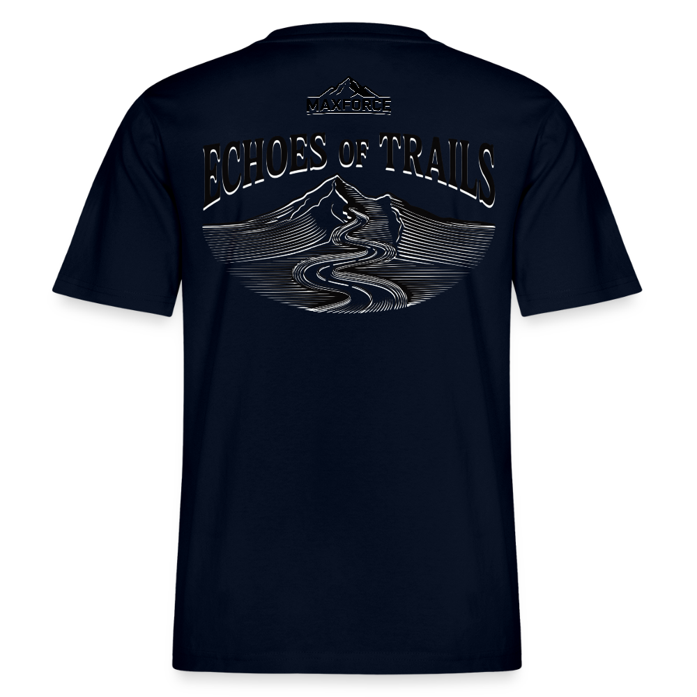 MaxForce Allday Tee - Echoes of Trails Unisex BLK LOGO - Navy