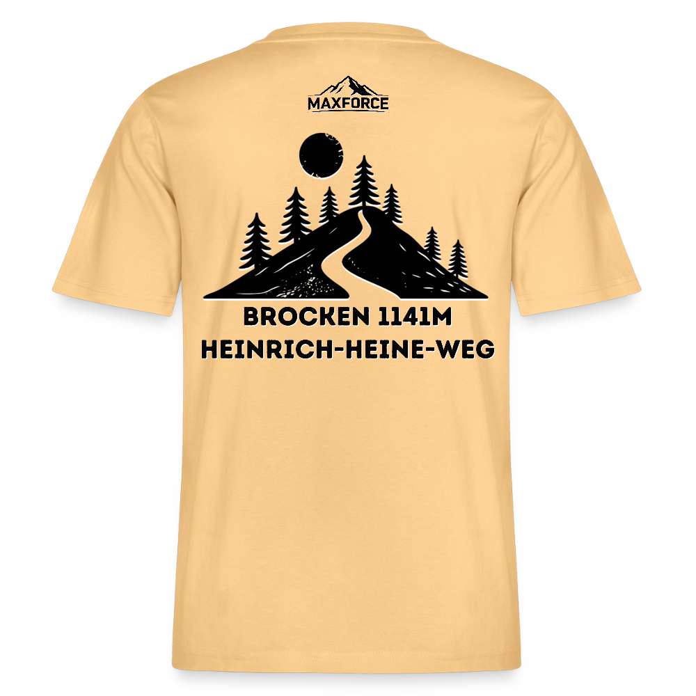 MaxForce Allday Tee - Brocken 1141m BLK LOGO - Hellgelb