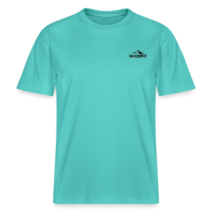 MaxForce Allday Tee - Echoes of Trails Unisex BLK LOGO - Poolblau