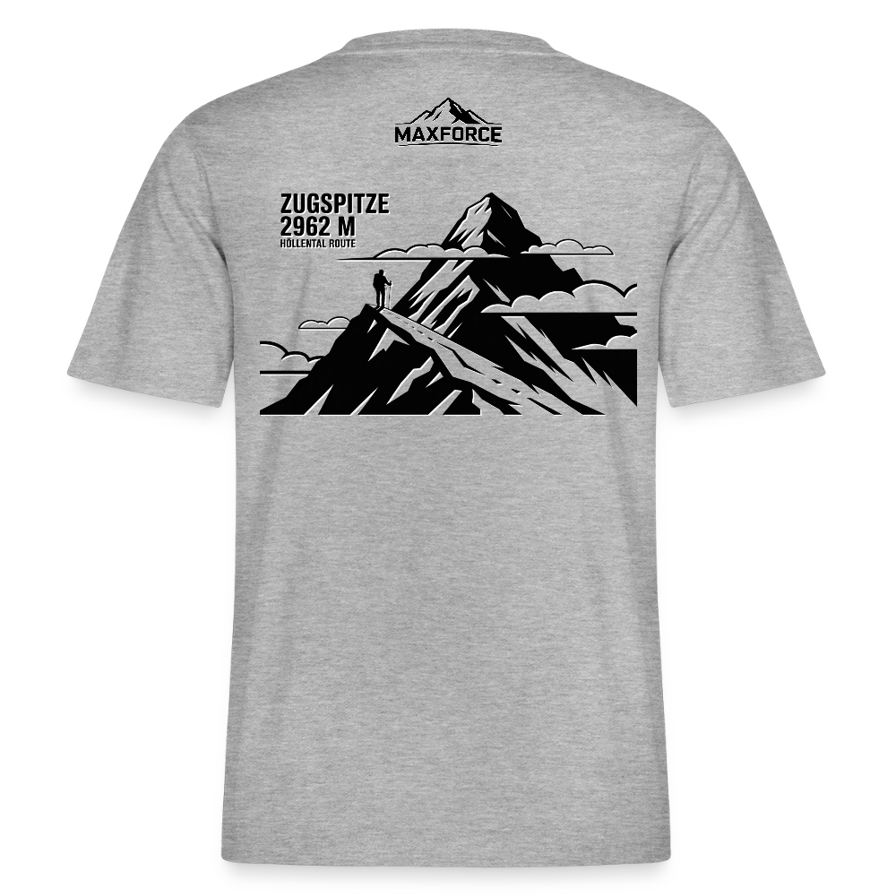 MaxForce Allday Tee - Zugspitze BLK LOGO - Grau meliert