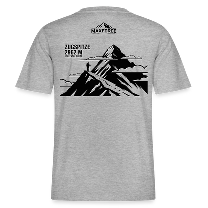 MaxForce Allday Tee - Zugspitze BLK LOGO - Grau meliert