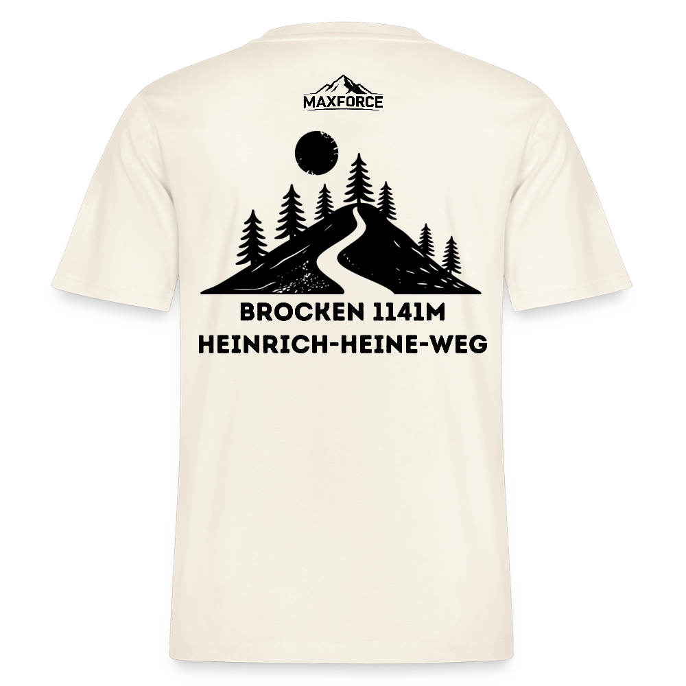 MaxForce Allday Tee - Brocken 1141m BLK LOGO - Naturweiß 