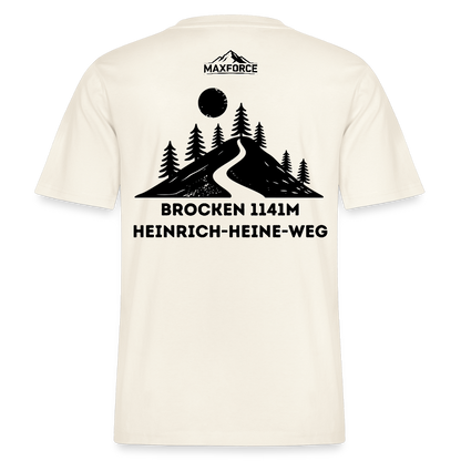 MaxForce Allday Tee - Brocken 1141m BLK LOGO - Naturweiß 