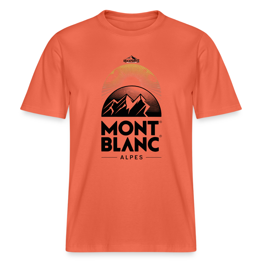 MaxForce Allday Tee - Mont Blanc BLK LOGO - Hellrot