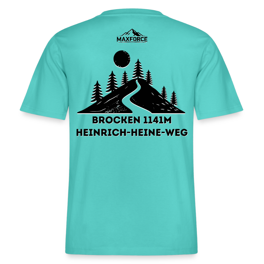 MaxForce Allday Tee - Brocken 1141m BLK LOGO - Poolblau