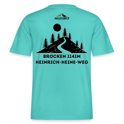 MaxForce Allday Tee - Brocken 1141m BLK LOGO - Poolblau