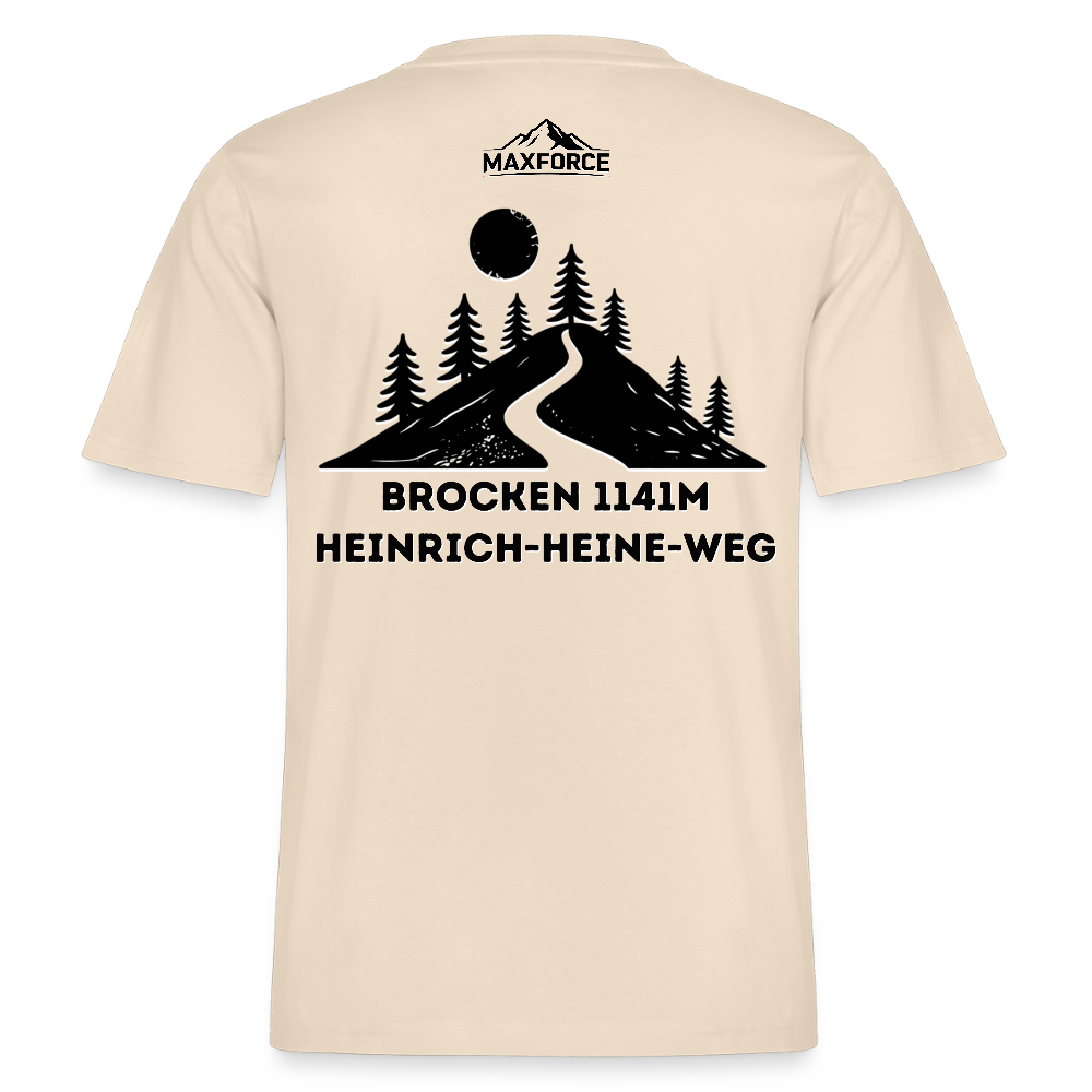 MaxForce Allday Tee - Brocken 1141m BLK LOGO - Weißgrau