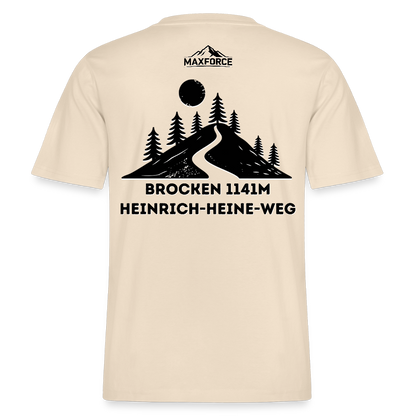 MaxForce Allday Tee - Brocken 1141m BLK LOGO - Weißgrau