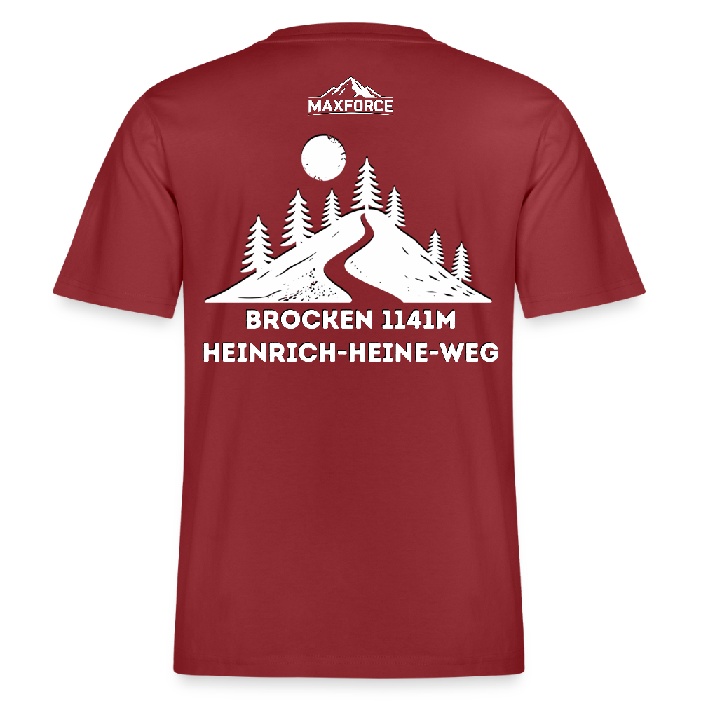 MaxForce Allday Tee - Brocken 1141m WH LOGO - Erdrot