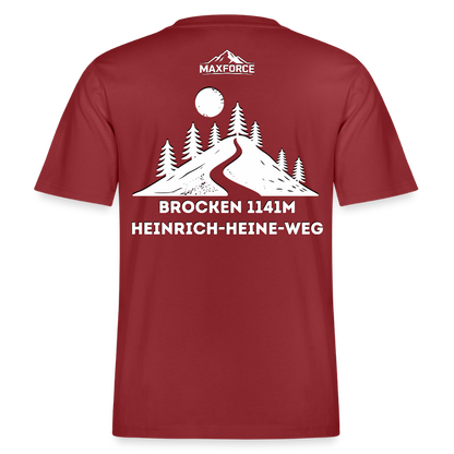 MaxForce Allday Tee - Brocken 1141m WH LOGO - Erdrot