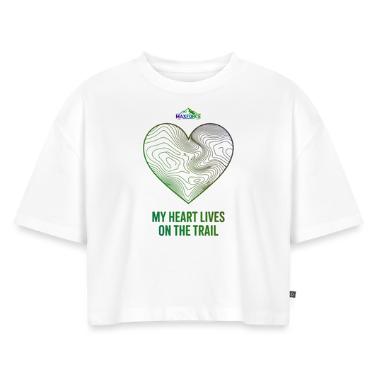 MY HEART LIVES ON THE TRAIL WOMAN  | Bio-Baumwolle - Weiß