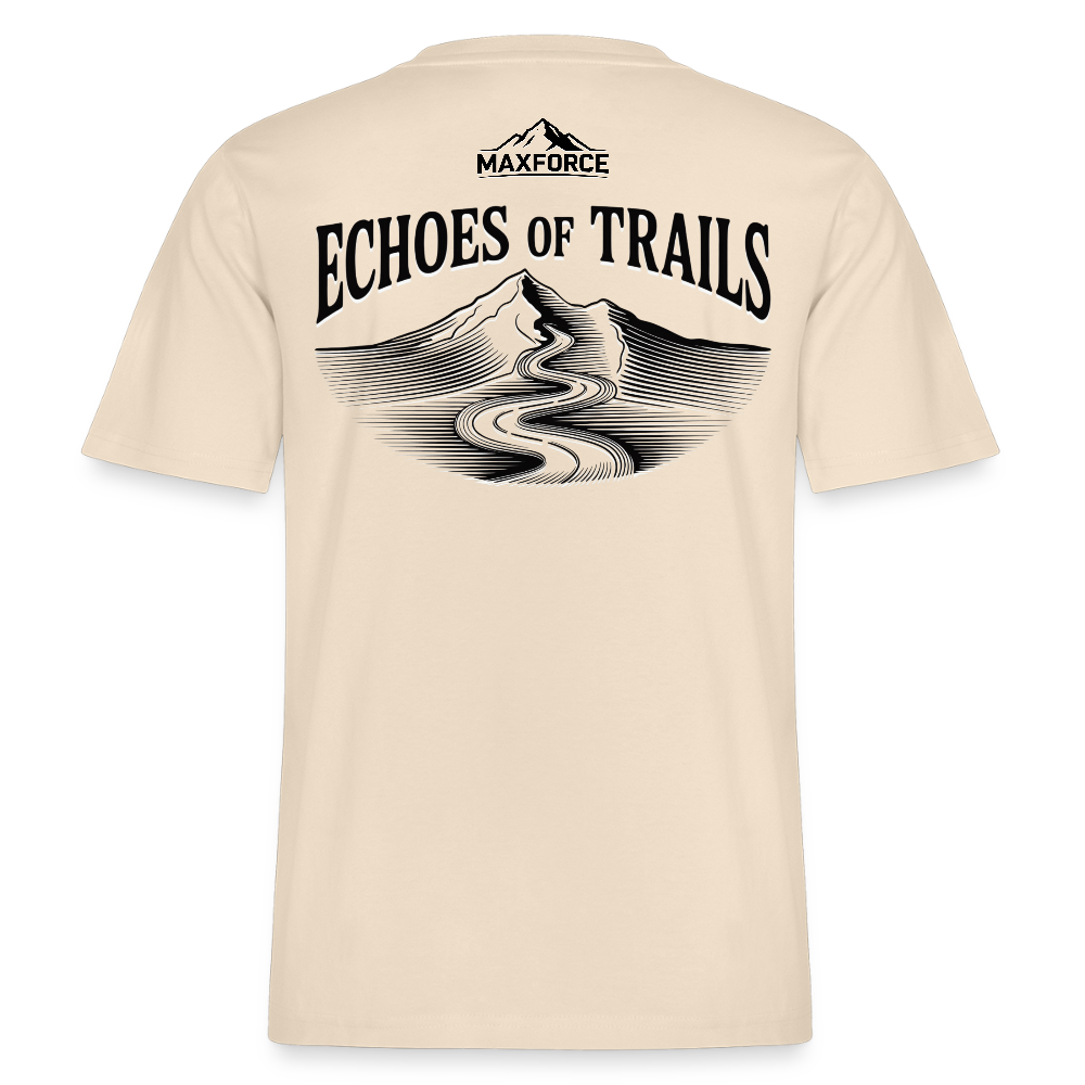 MaxForce Allday Tee - Echoes of Trails Unisex BLK LOGO - Weißgrau