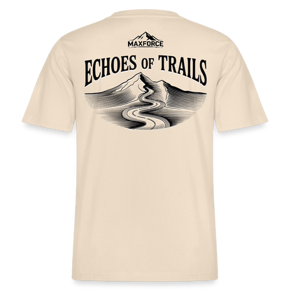 MaxForce Allday Tee - Echoes of Trails Unisex BLK LOGO - Weißgrau