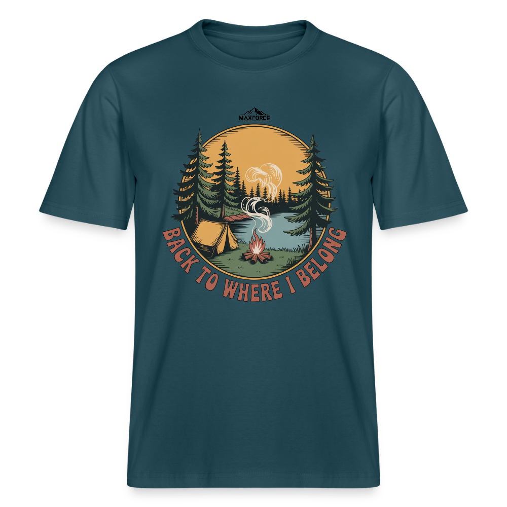 BACK TO WHERE I BELONG | Bio-Baumwolle - Dunkles Petrol