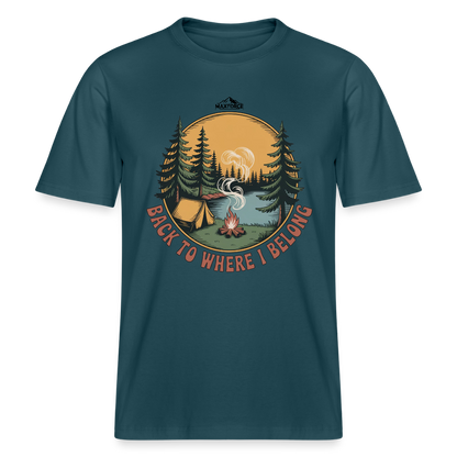 BACK TO WHERE I BELONG | Bio-Baumwolle - Dunkles Petrol