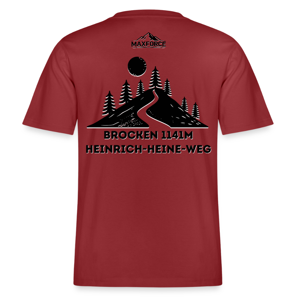 MaxForce Allday Tee - Brocken 1141m BLK LOGO - Erdrot