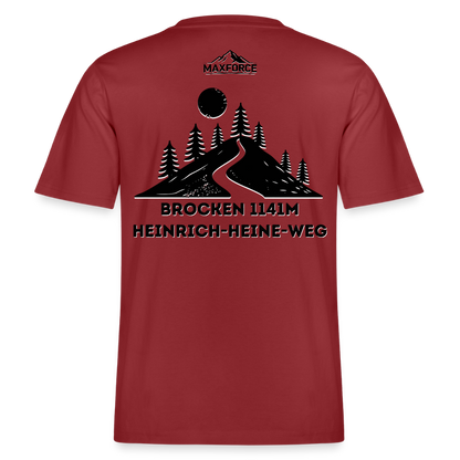 MaxForce Allday Tee - Brocken 1141m BLK LOGO - Erdrot