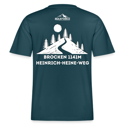 MaxForce Allday Tee - Brocken 1141m WH LOGO - Dunkles Petrol