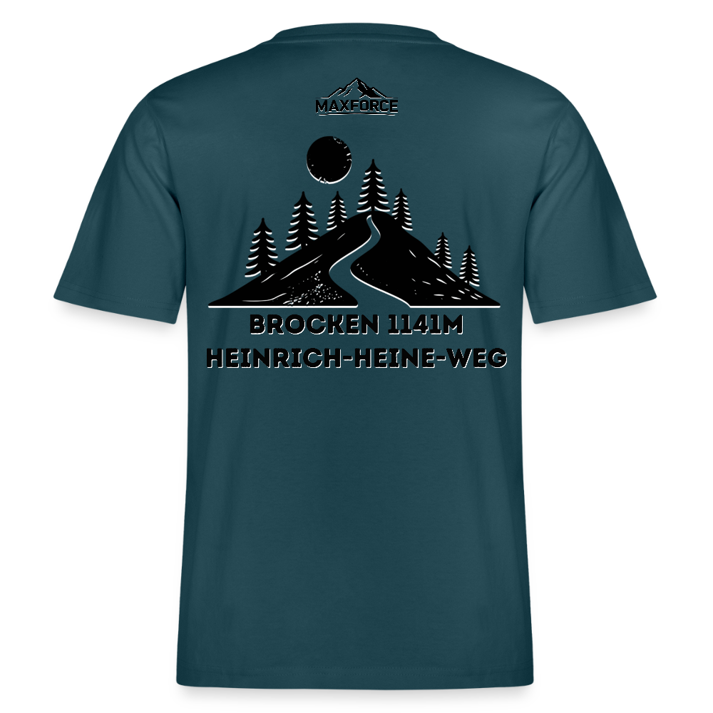 MaxForce Allday Tee - Brocken 1141m BLK LOGO - Dunkles Petrol