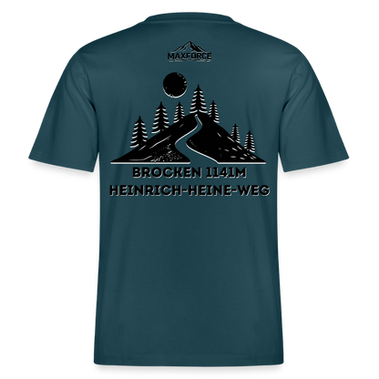 MaxForce Allday Tee - Brocken 1141m BLK LOGO - Dunkles Petrol