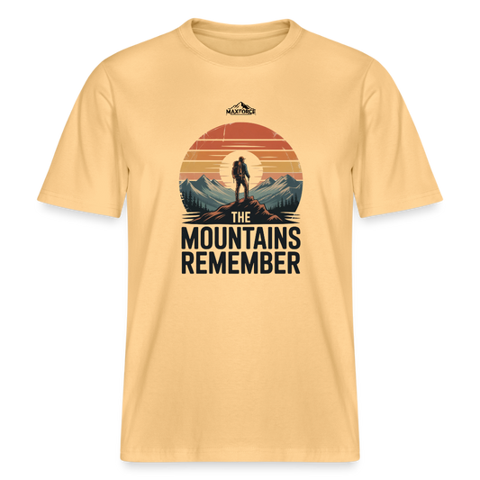 THE MOUNTAINS REMEMBER Shirt | Bio-Baumwolle - Hellgelb
