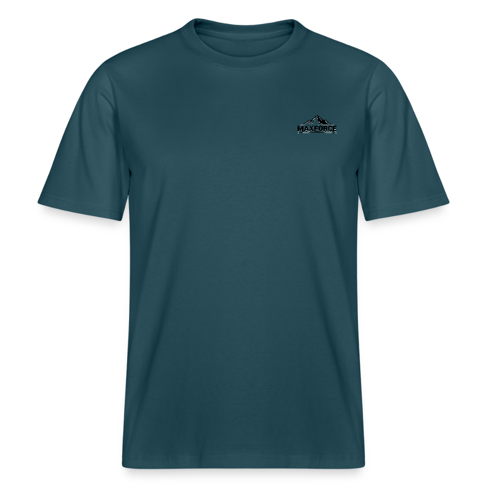 MaxForce Allday Tee - Echoes of Trails Unisex BLK LOGO - Dunkles Petrol