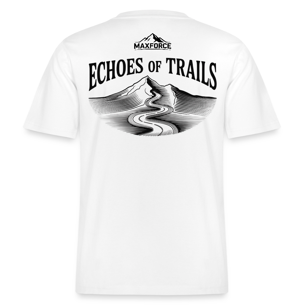 MaxForce Allday Tee - Echoes of Trails Unisex BLK LOGO - Weiß