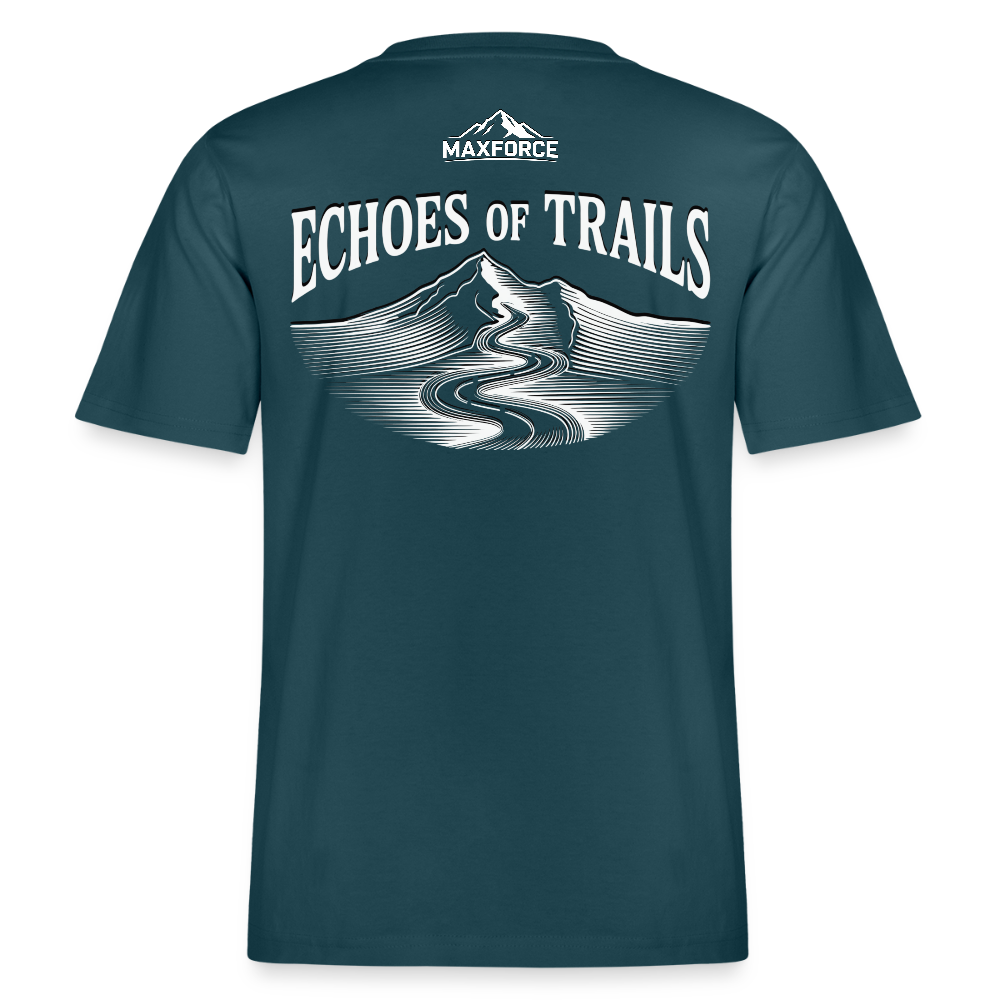 MaxForce Allday Tee - Echoes of Trails Unisex WH LOGO - Dunkles Petrol