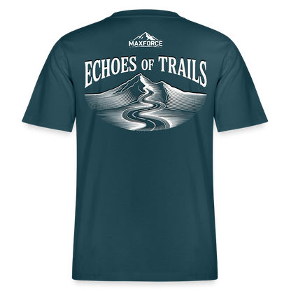 MaxForce Allday Tee - Echoes of Trails Unisex WH LOGO - Dunkles Petrol