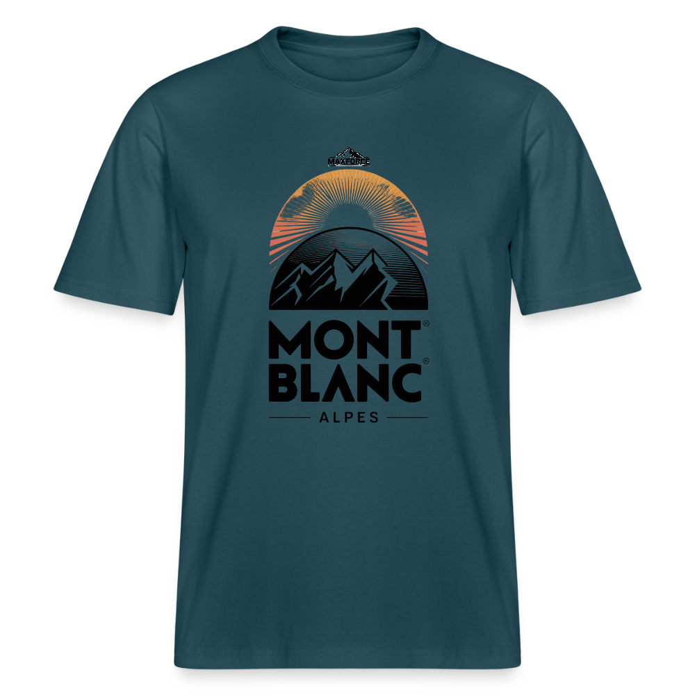 MaxForce Allday Tee - Mont Blanc BLK LOGO - Dunkles Petrol