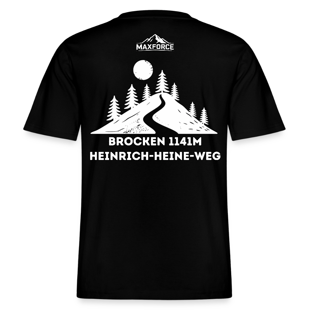 MaxForce Allday Tee - Brocken 1141m WH LOGO - Schwarz