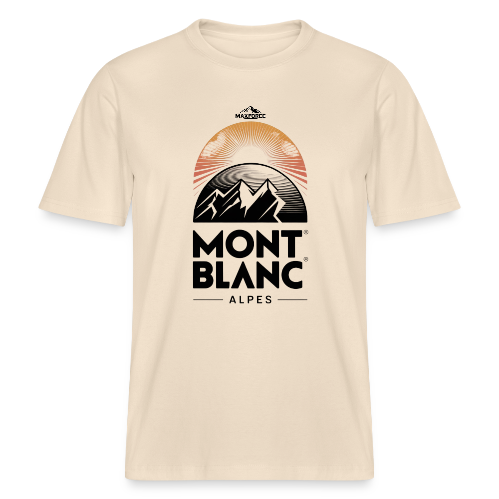 MaxForce Allday Tee - Mont Blanc BLK LOGO - Weißgrau