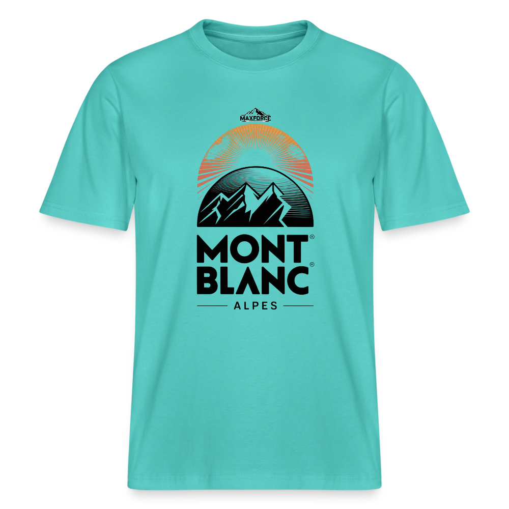 MaxForce Allday Tee - Mont Blanc BLK LOGO - Poolblau