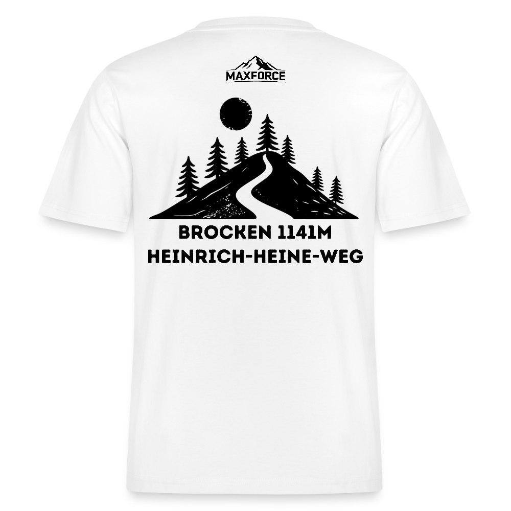 MaxForce Allday Tee - Brocken 1141m BLK LOGO - Weiß