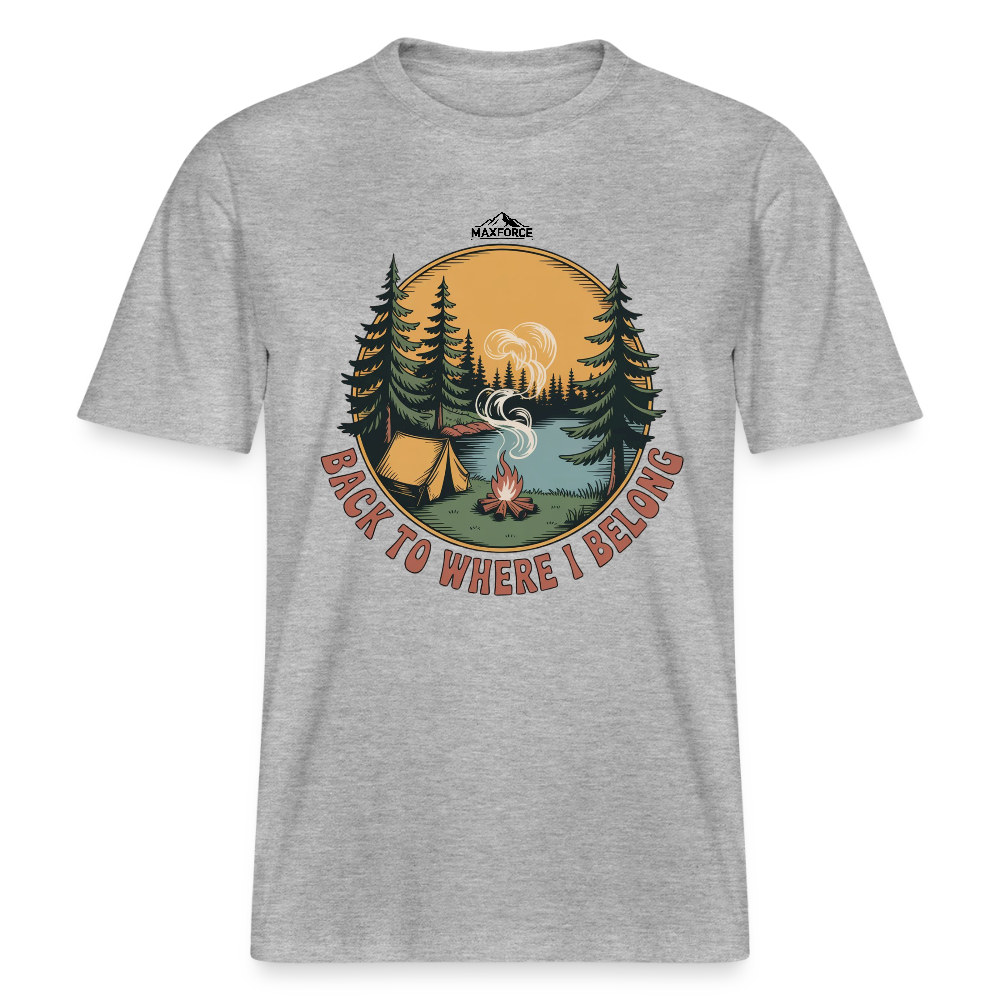 BACK TO WHERE I BELONG | Bio-Baumwolle - Grau meliert