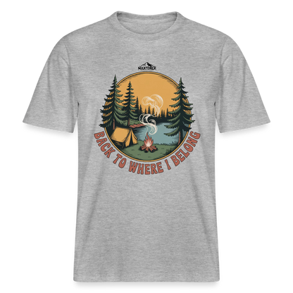 BACK TO WHERE I BELONG | Bio-Baumwolle - Grau meliert