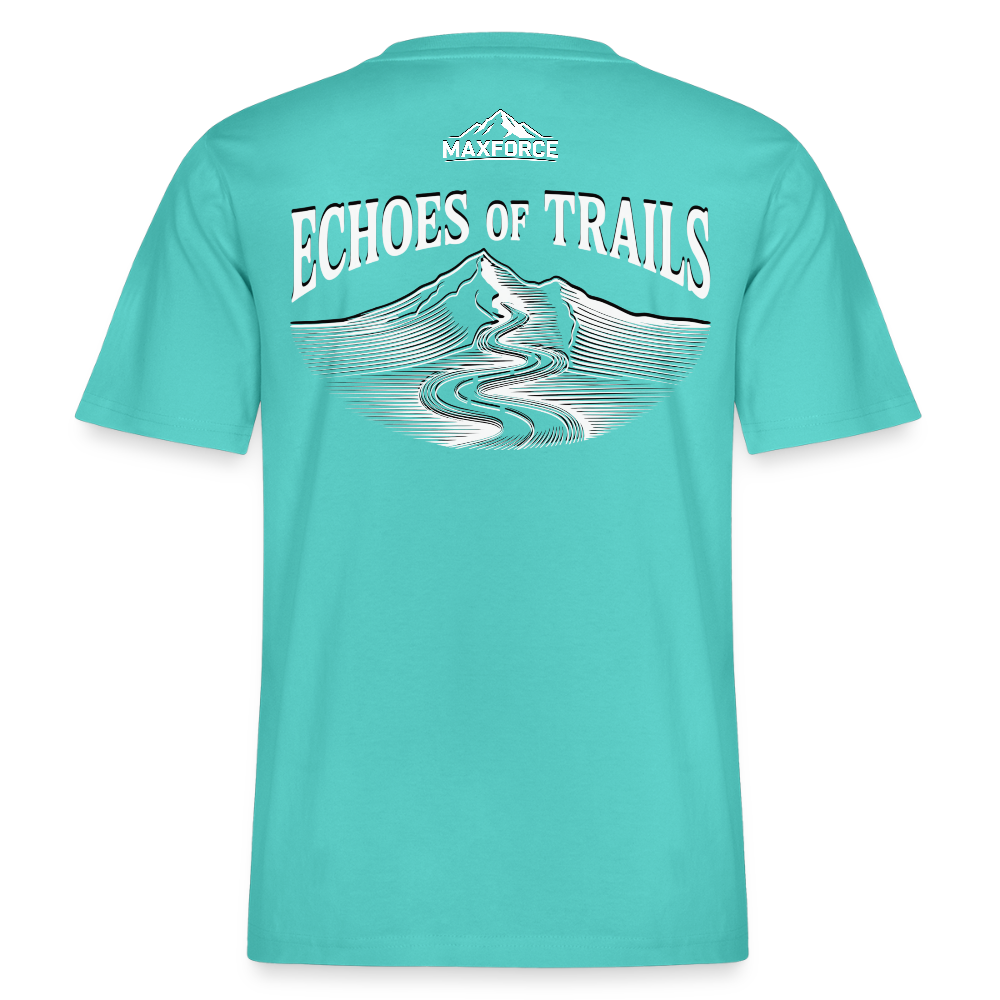 MaxForce Allday Tee - Echoes of Trails Unisex WH LOGO - Poolblau