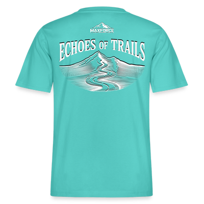 MaxForce Allday Tee - Echoes of Trails Unisex WH LOGO - Poolblau