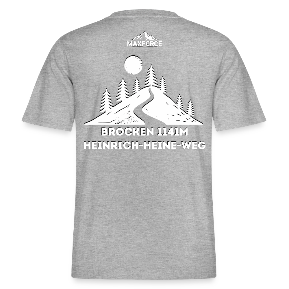 MaxForce Allday Tee - Brocken 1141m WH LOGO - Grau meliert