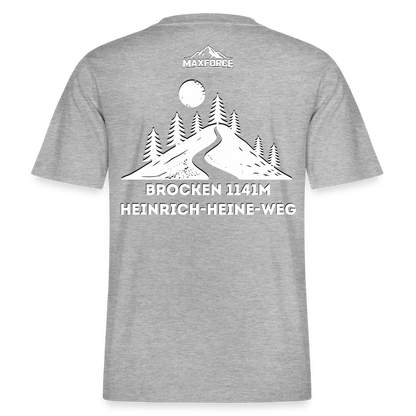 MaxForce Allday Tee - Brocken 1141m WH LOGO - Grau meliert