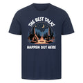 „The best talks happen out here“ Premium T-Shirt