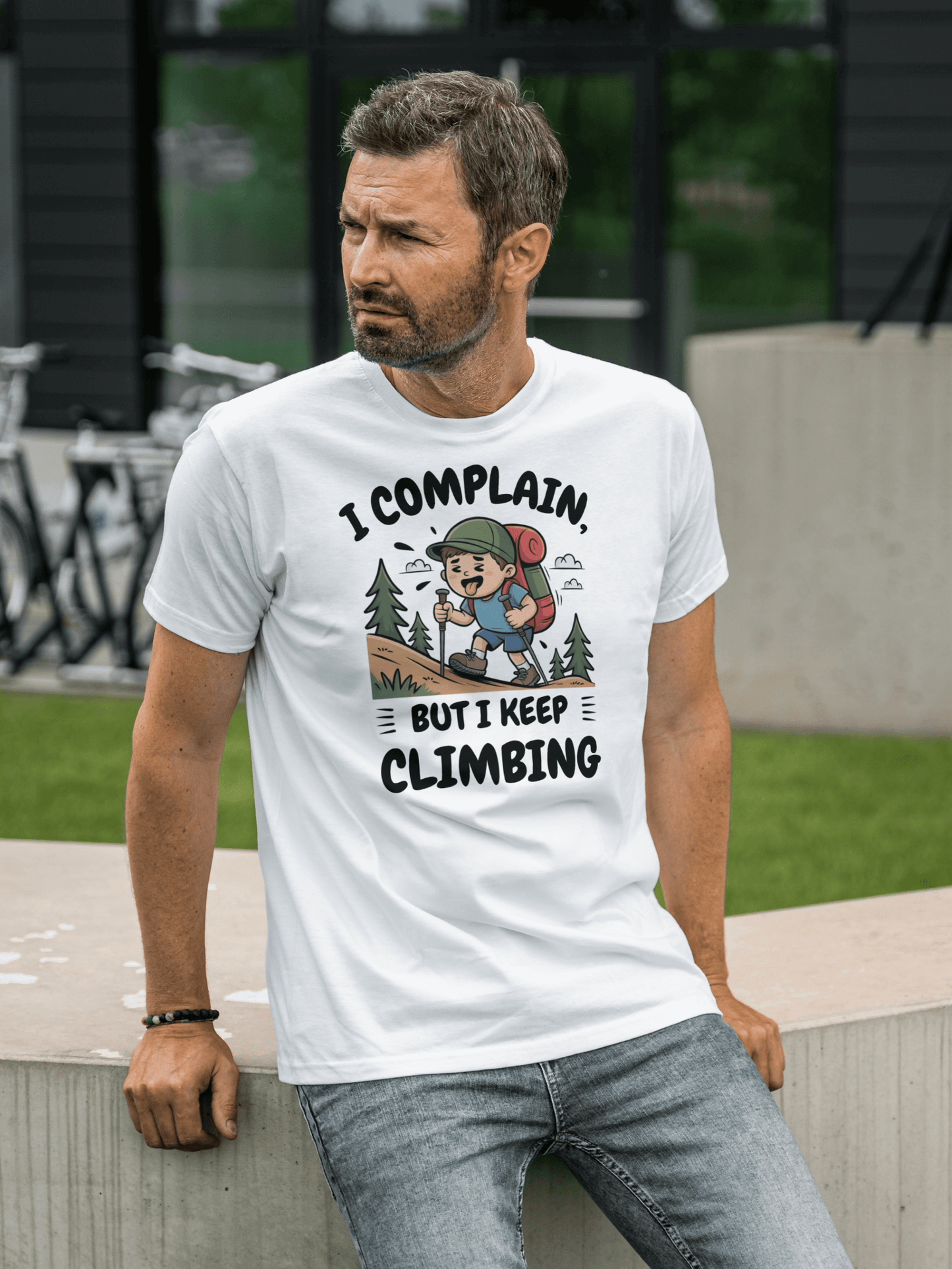 "I complain but i keep climbing" Premium T-Shirt