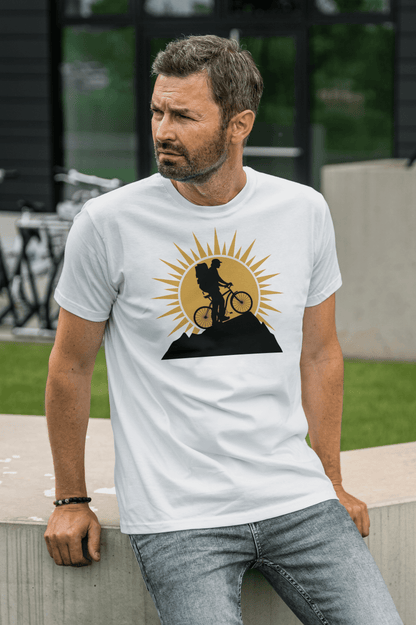 "Biker and Mountain" Premium T-Shirt